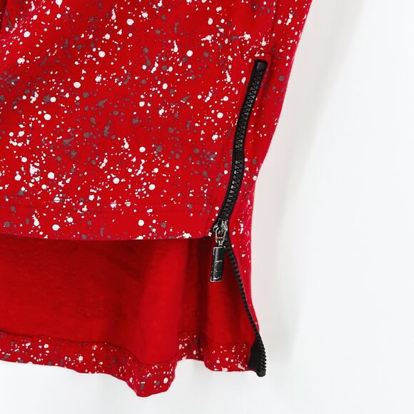 Bare Fox Chicago Bulls Logo Hooded Tank Top Medium Streetwear Paint Splatter NBA - Picture 4 of 9